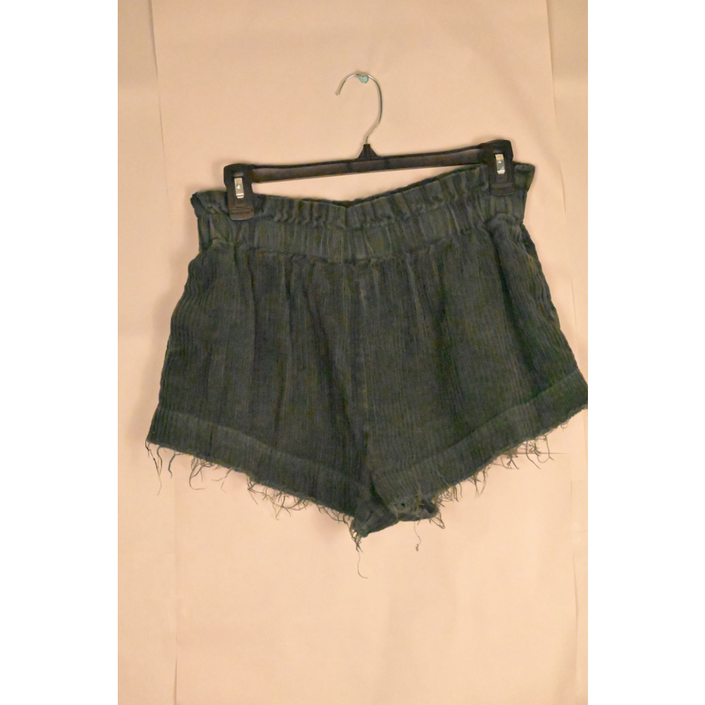 Urban Outfitters Women’s Shorts Small Green Corduroy High Rise Elastic Waist Fra
